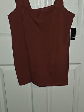 Roasted russet tank w adjustable straps